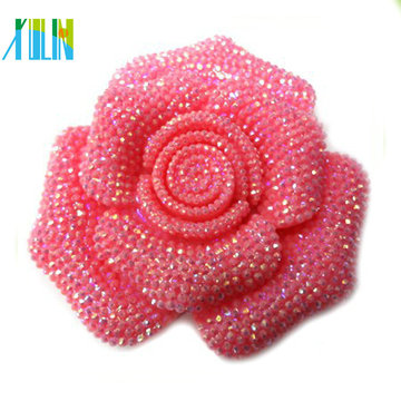 größte Harz Flatback Cabochon rosa Farbe Harz Blume für Schmuck